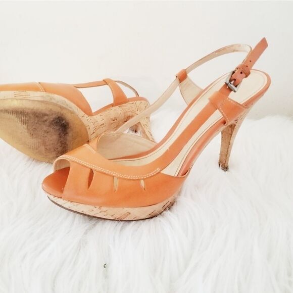 Marc Fisher high heeled sling back open toe - Picture 6 of 6